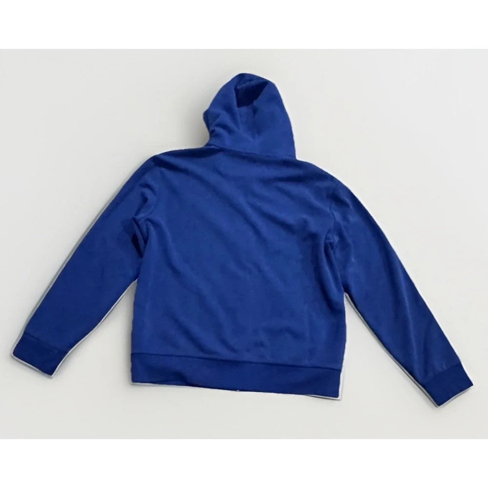 Polo Ralph Lauren Double-Knit Zip Up Hoodie Large Blue Performance Tech Tonal